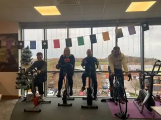 Geo agriculture four cycling on exercise bikes 2392 miles to the north pole for my shining start candlelighters and rainbow trust