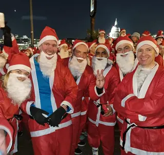 Six from Ardonagh Specialty during their give back day on London Santa run