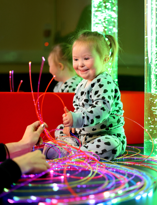 A little girl at Dublin's Down Syndrome Centre.