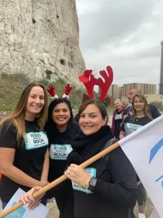 Six Robus Gibraltar group on 8 hour walk around the rock for prostate cancer