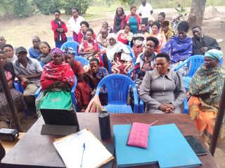 Women from a rural village in Africa who took part in a project