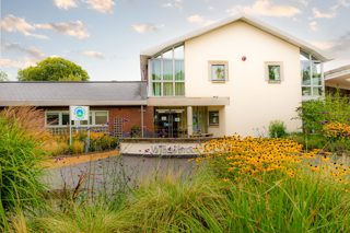 The Willowbrook Hospice building showing the entrance.